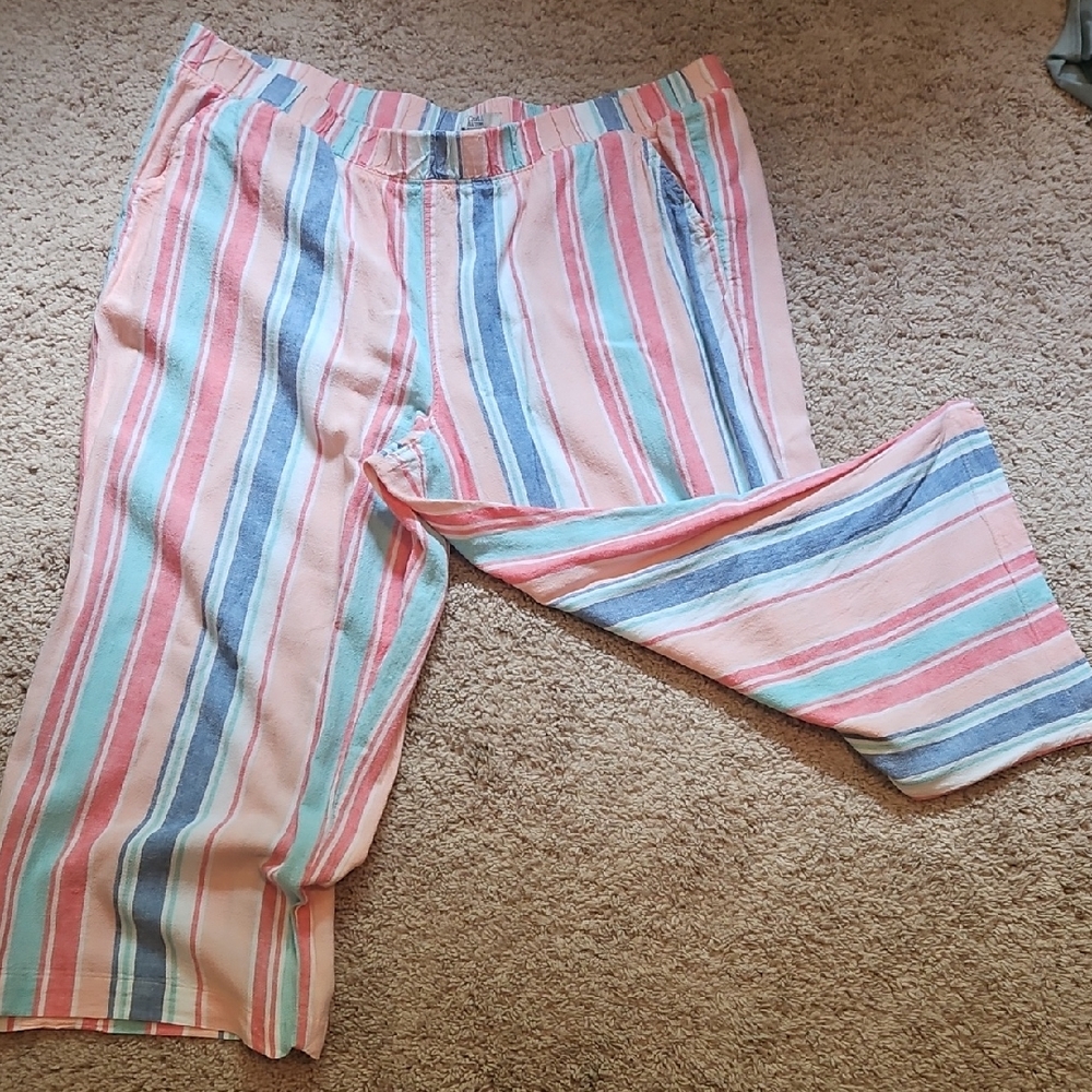 Croft & Barrow Multicolor Striped Pants